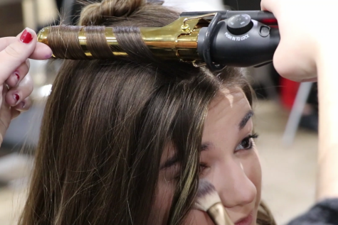 As Seen In The Image: Staffers model futuristic hair, makeup