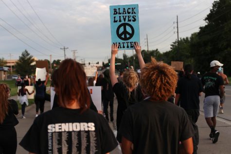 Several Lafayette students joined a peaceful protest in support of the Black Lives Matter movement in O'Fallon on Monday, June 1.