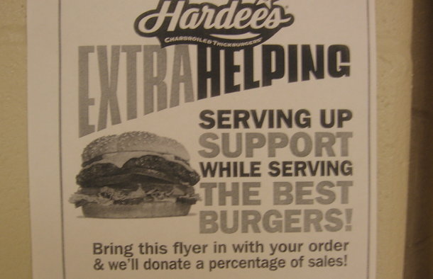 Hardees donates 20 percent of sales during Homecoming Week