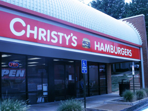 Located on Manchester Rd, Christys promises that customers will Leave hungry, leave full.