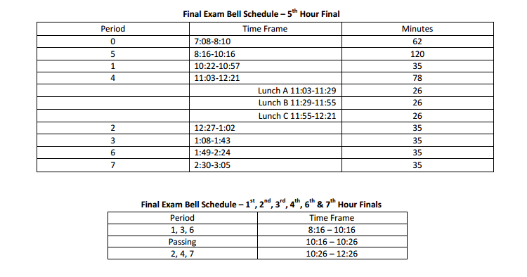 End of the year brings new schedule
