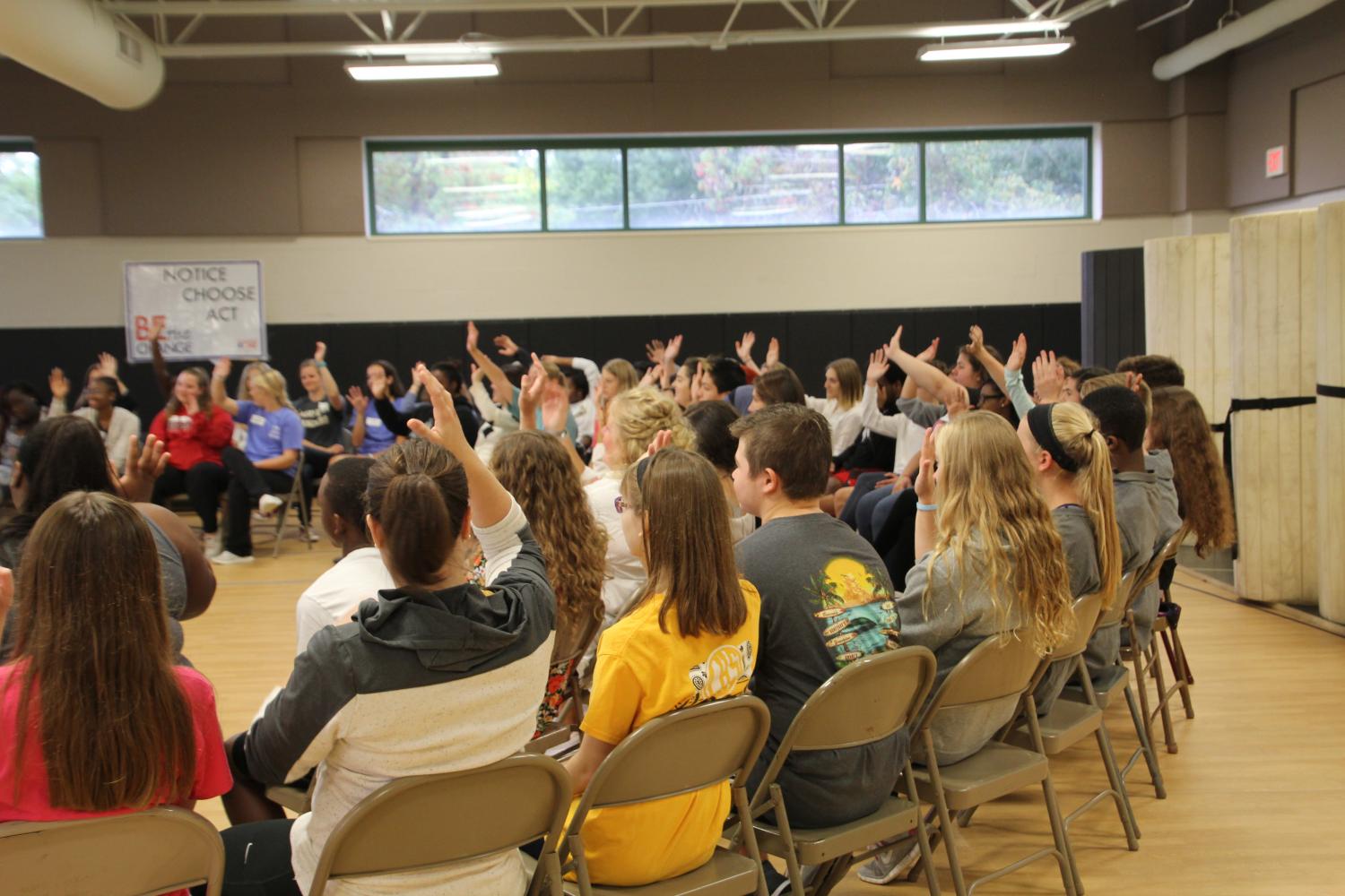 When asked if they have ever been a part of gossip and rumors, nearly every student in the room raises their hand.