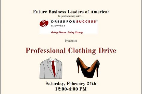 FBLA and Dress for Success Midwest coordinate professional clothing drive