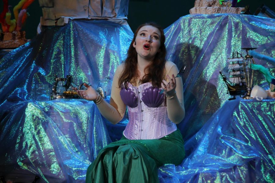 Junior Katie Wright portrays Ariel in The Little Mermaid
