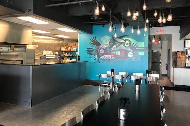 Each Sauce on the Side location features unique graffiti-style artwork and modern decor.