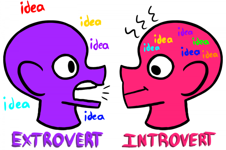 C. J. Jung used the terms introvert and extrovert to describe how people direct their energy. Introverts are seen as more reserved while extroverts usually have a more outgoing nature. 