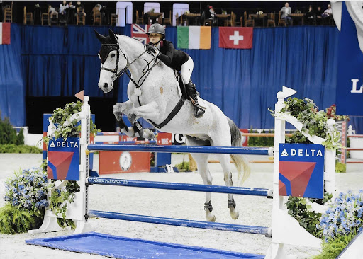 Ashley Shaw and horse, Adico, competing at Washington International Horse Show in Washington, DC in October of 2018. I took home two top ten placings from this horse show, including a second place! It’s my proudest riding accomplishment. Shaw said.