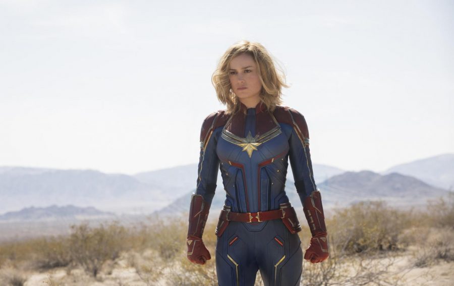 Brie Larson in Marvels newest film, Captain Marvel. Larson plays the role of an Air Force pilot who gets superpowers after an encounter with the alien Kree.