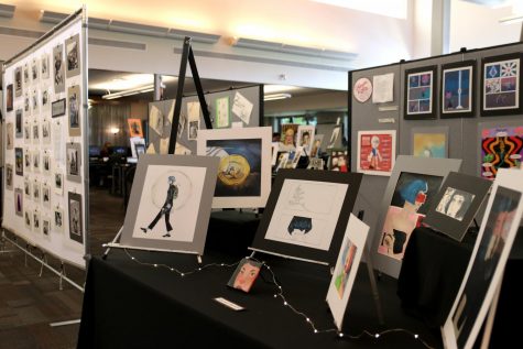 AP Art Studio displays work in show in Library