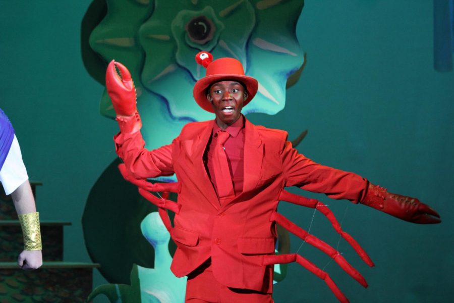 Junior Nathaniel Mahone played Sebastian in The Lafayette Theater Company's production of The Little Mermaid his freshman year. 