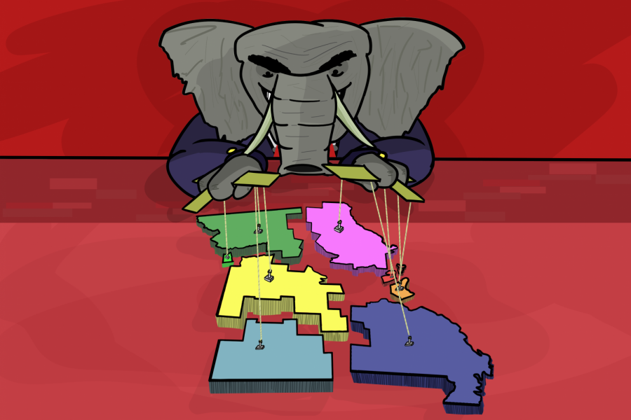 The Republican Party has thoroughly gerrymandered several states, including Missouri, to gain an advantage in elections.