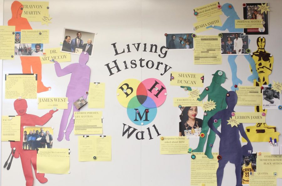 After residing on Benners wall for one day, each nominees display is then added to the collection on the Living History Wall in the library.