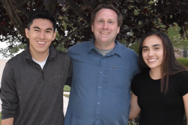 Dr. Chris Carpenter, pictured center, along with his children Cameron Carpenter, Class of 2018, and senior Kayla Carpenter, works as an Emergency Room Physician in St. Louis.  