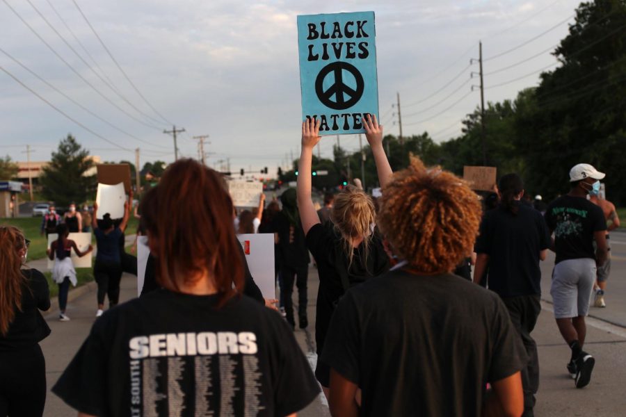 Several Lafayette students joined a peaceful protest in support of the Black Lives Matter movement in OFallon on Monday, June 1.