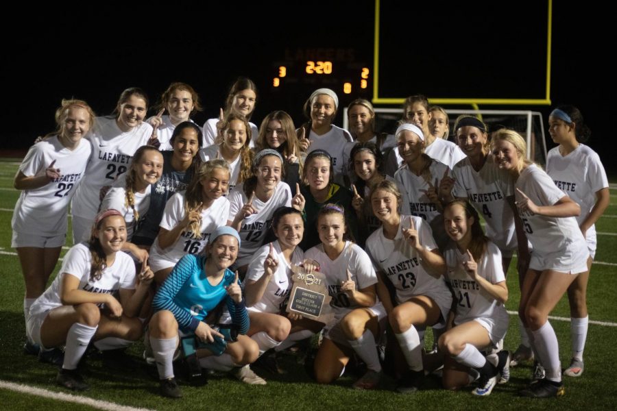 On May 20, the girls soccer team won the District Championship. 