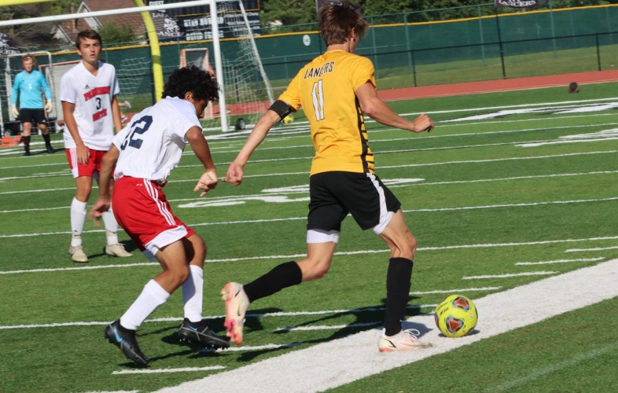 In a game against Parkway South on Sept. 8, Lafayette won 4-1. Senior Kaden Karr scored one of the four goals of the game in addition to sophomores Blake Klostermann, who scored the game winning goal, Matt Monschein and Daxton Shawke.