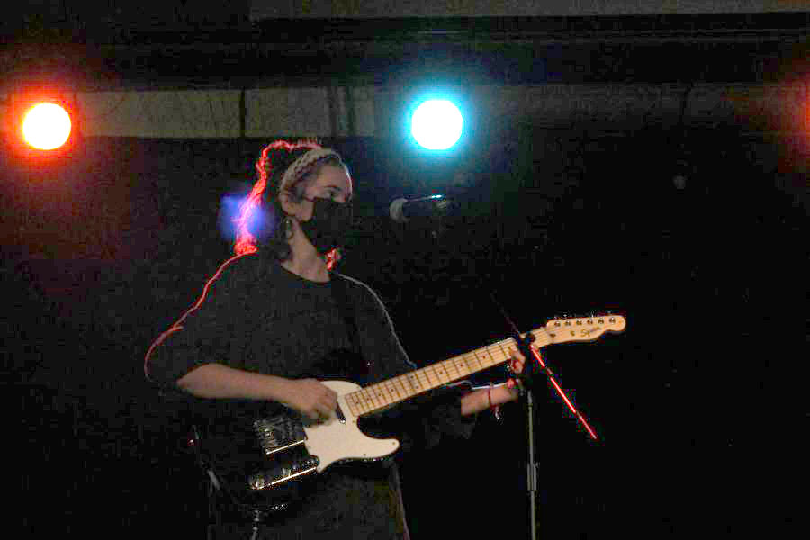 In addition to being a vocalist for Tuesday Night Rock Band, senior Zoe Rundquist sang and played the electric guitar in another act with junior Mira Walden and sophomore Owen Woody. The three played Understand by Greer, and Rundquist was glad to have the opportunity to hone on a craft that may assist her future. I’m just doing as much as I can and I think it’ll be really fun and a good experience, Rundquist said. I hope to be able to write my own music, that’s why I’m taking theory. I don’t think I’ll make a career out of it, but going in and trying to figure it out for myself is [important to me].