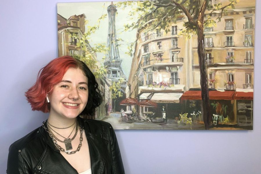 Excited to visit France, senior Sarah Nassar has portraits and statues of the Eiffel Tower and French architecture in her room. Nassar plans to graduate early and travel around France before experiencing the country with her friends over the summer.
