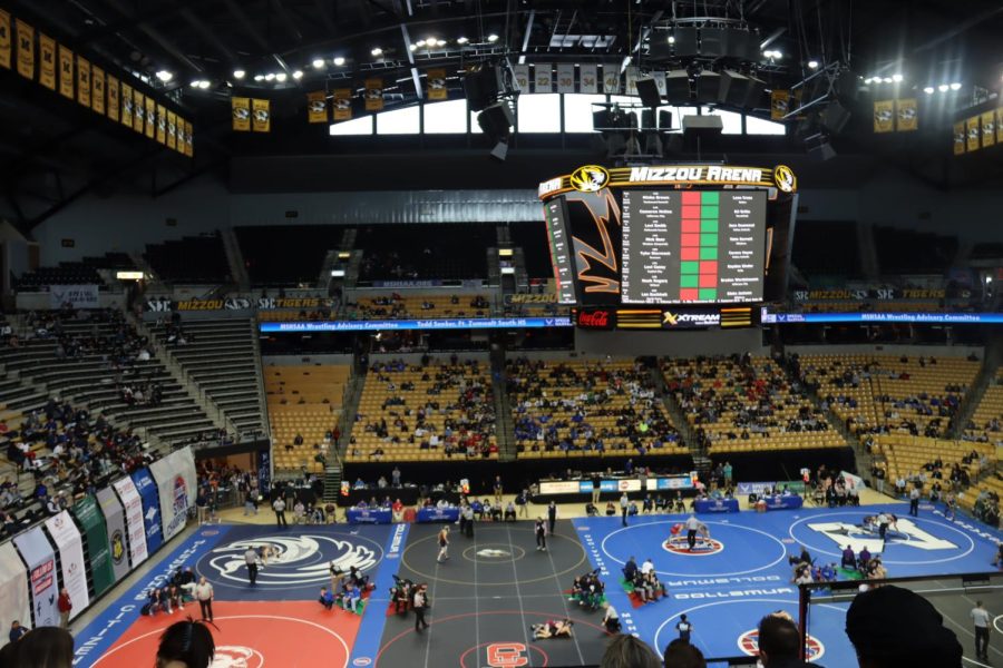 On Feb. 24-25, the varsity boys and girls  wrestling teams traveled to Columbia, Missouri to compete in the State Tournament.  The boys placed 4th and the girls placed 6th overall.
