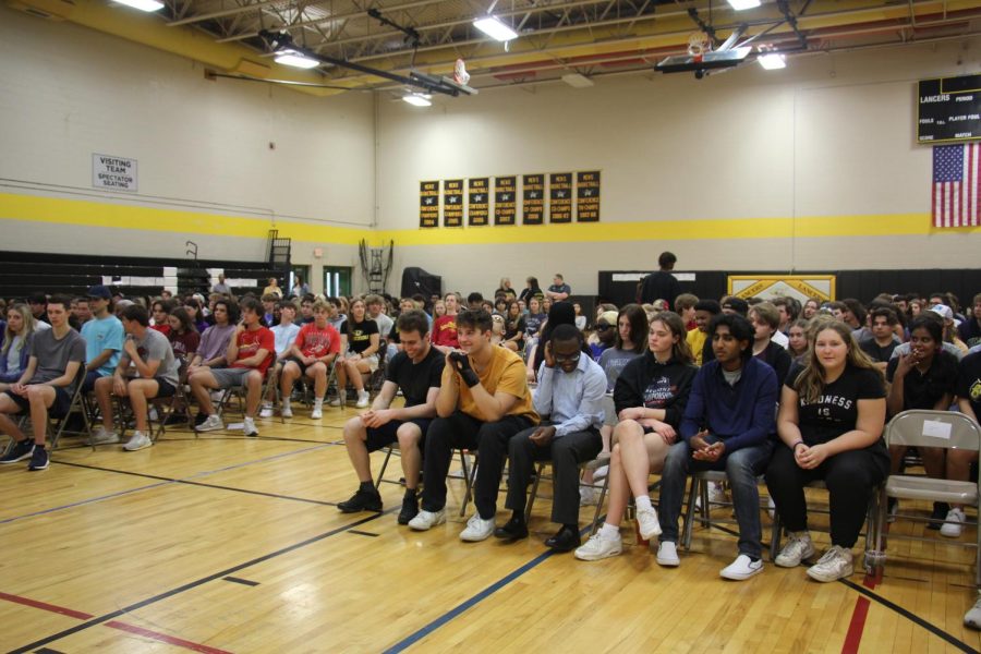 The Class of 2023 had their graduation practice in the Back Gym on May 26. Their actual graduation will occur June 3 at Chaifetz Arena and seniors Rockwood Google accounts will close June 30.