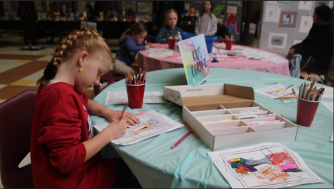 At the Fine Arts Festival, young artists had the chance to create some of their own artwork. The event took place April 22.