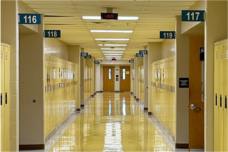Over the summer, signs were added above room doors. This change was implemented throughout the district in order to make the schools easier to navigate in case of a fire emergency.