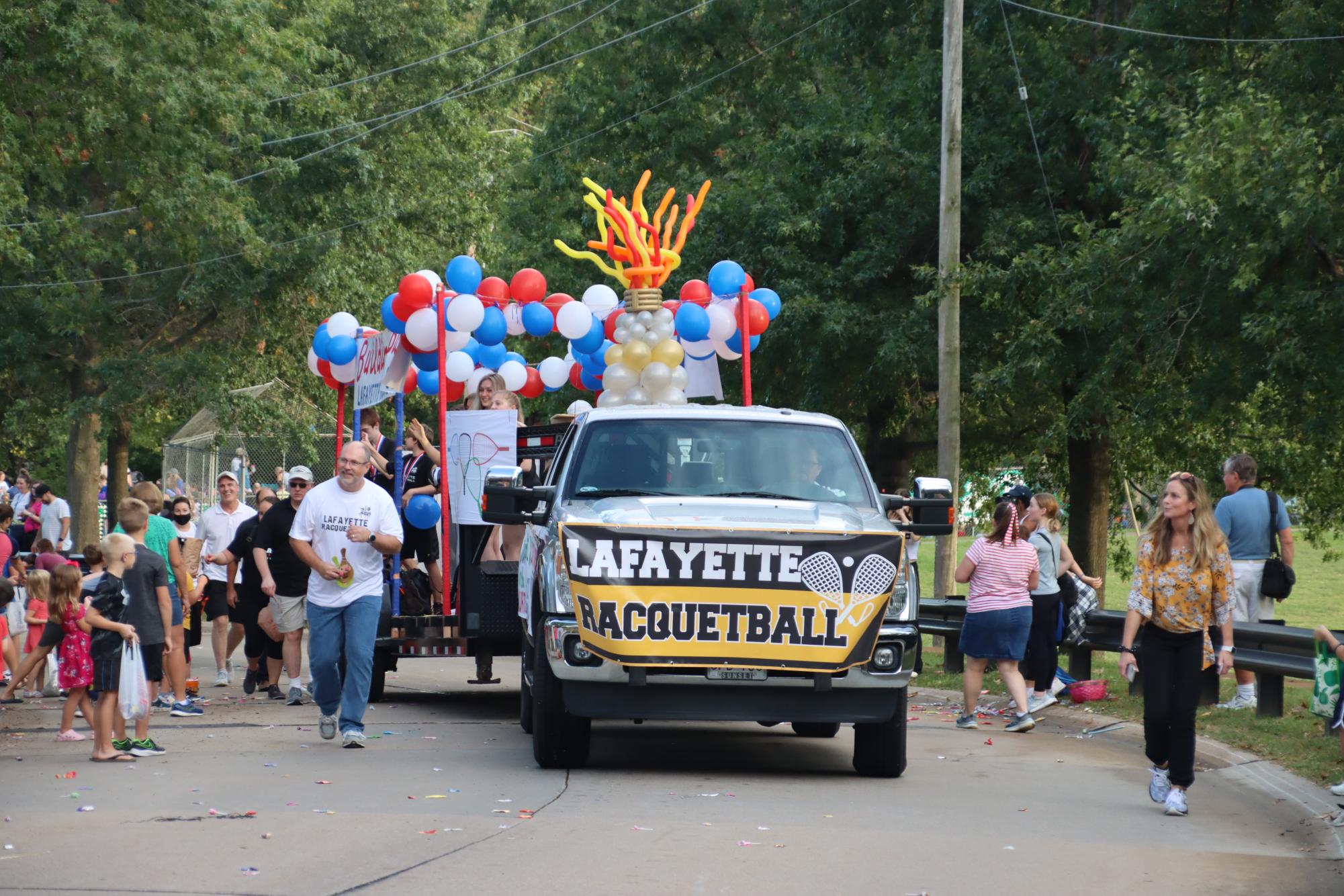 One of the traditional events of HoCo Week is the parade. Various sport teams and clubs make floats.