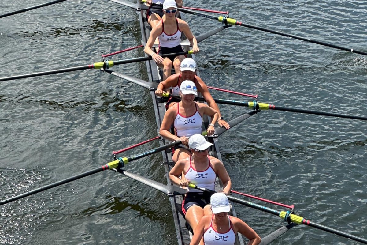 Sitting+in+the+five+seat%2C+Hunn+rows+at+the+US+Rowing+Youth+National+Championship%2C+June+8%2C+2023+in+Sarasota%2C+Florida.+Hunns+team+ended+up+placing+17th.