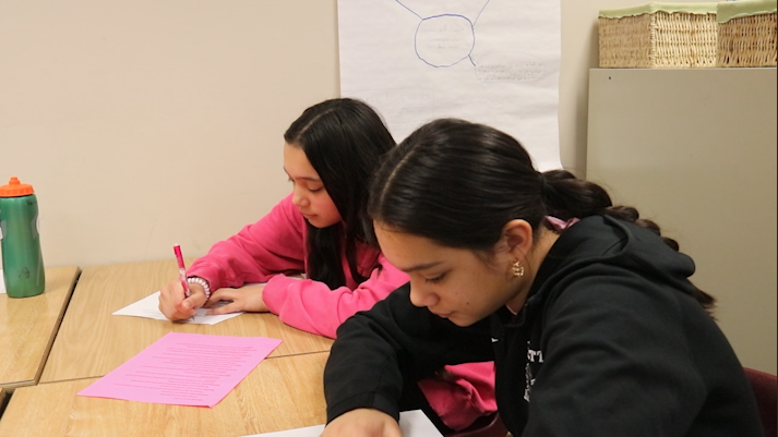 Despite not doing everything together, Emelia and Maria share language arts together.
