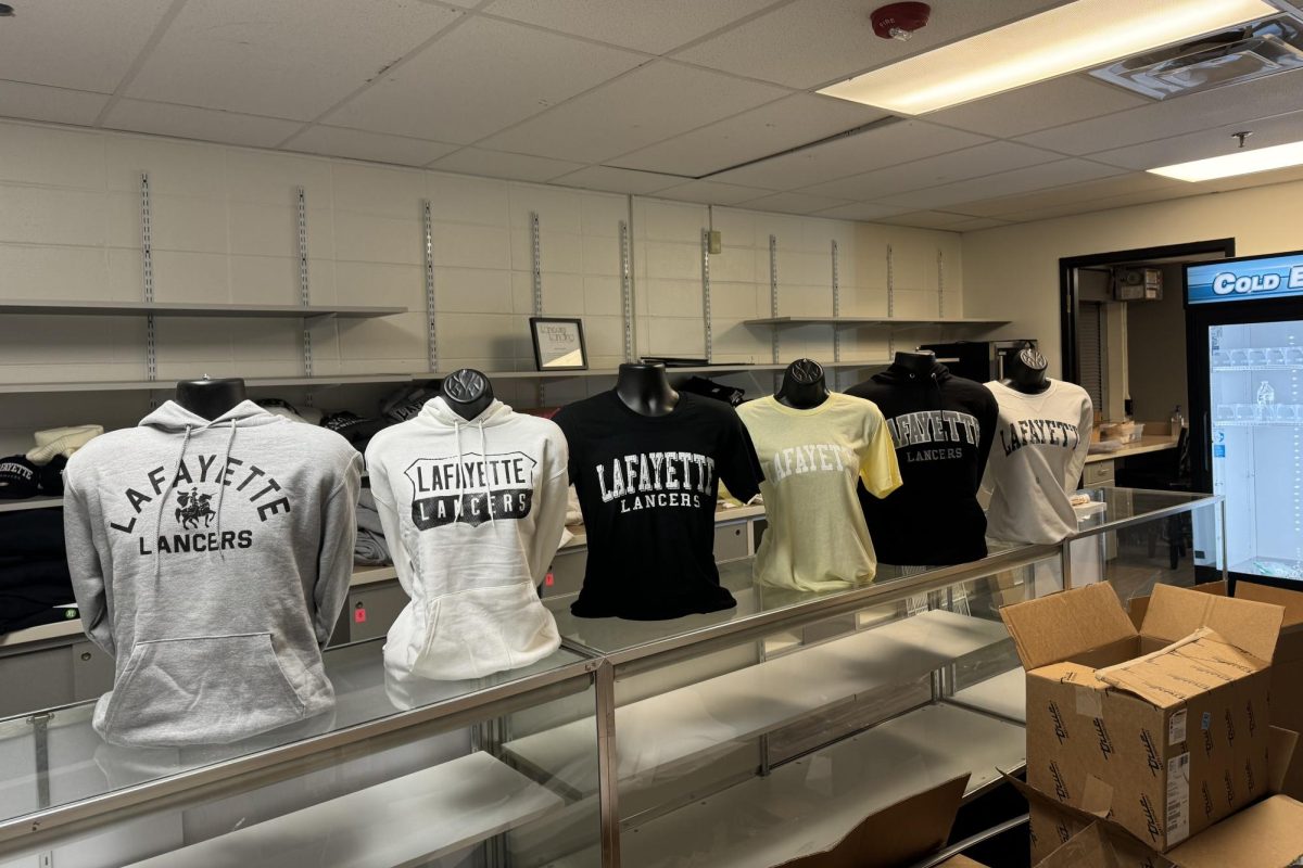 Not only will the school store showcase spirit wear in the newly added glass cases, but LPO also purchased mannequins to sit atop the shelves.