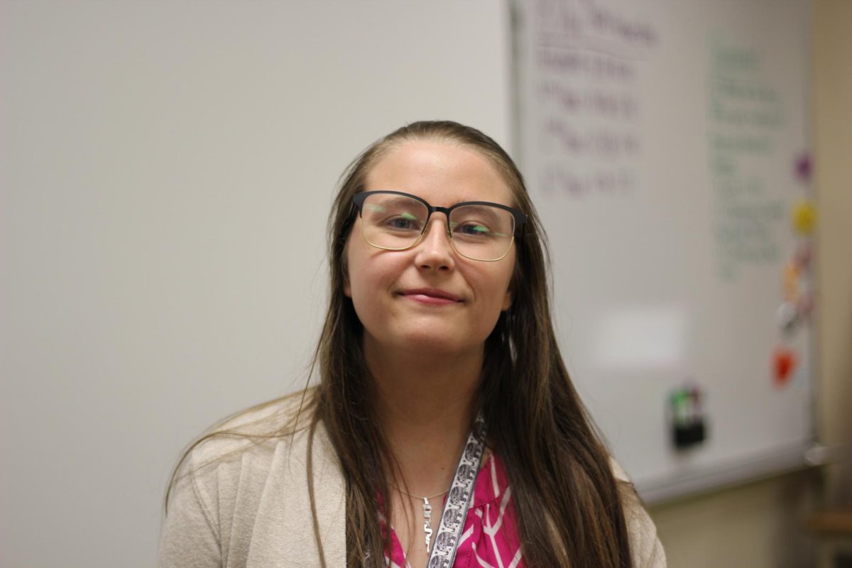 Teri Klein is a new social studies teacher located in Room 118. This year, she will teach U.S history and Junior Government, she will also coach wrestling.