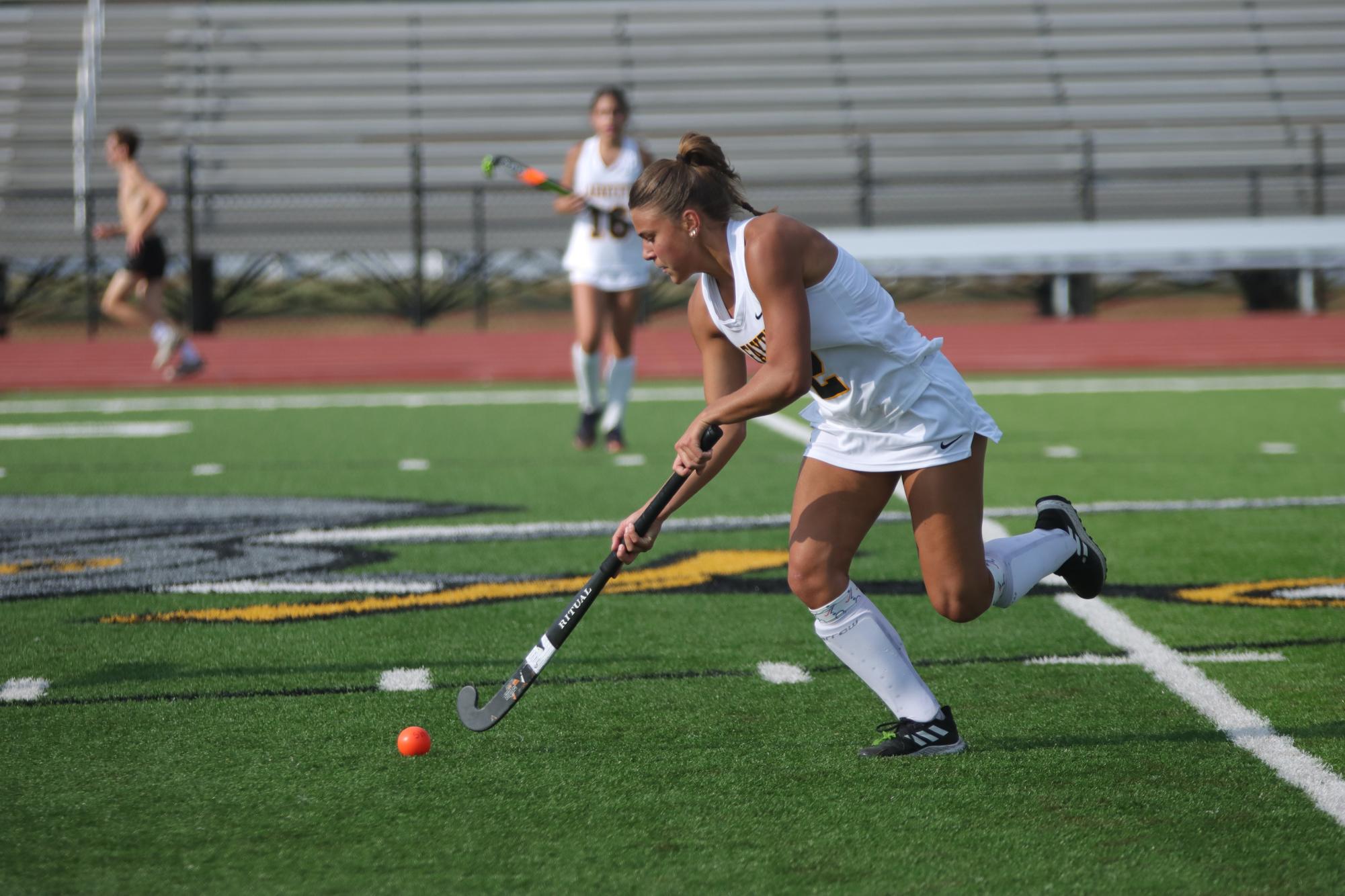 Senior Avery Brown dribbles down the field against Eureka, September 13, 2023. Last season, Brown was awarded with 3rd Team All-Metro and 1st Team All-Conference.