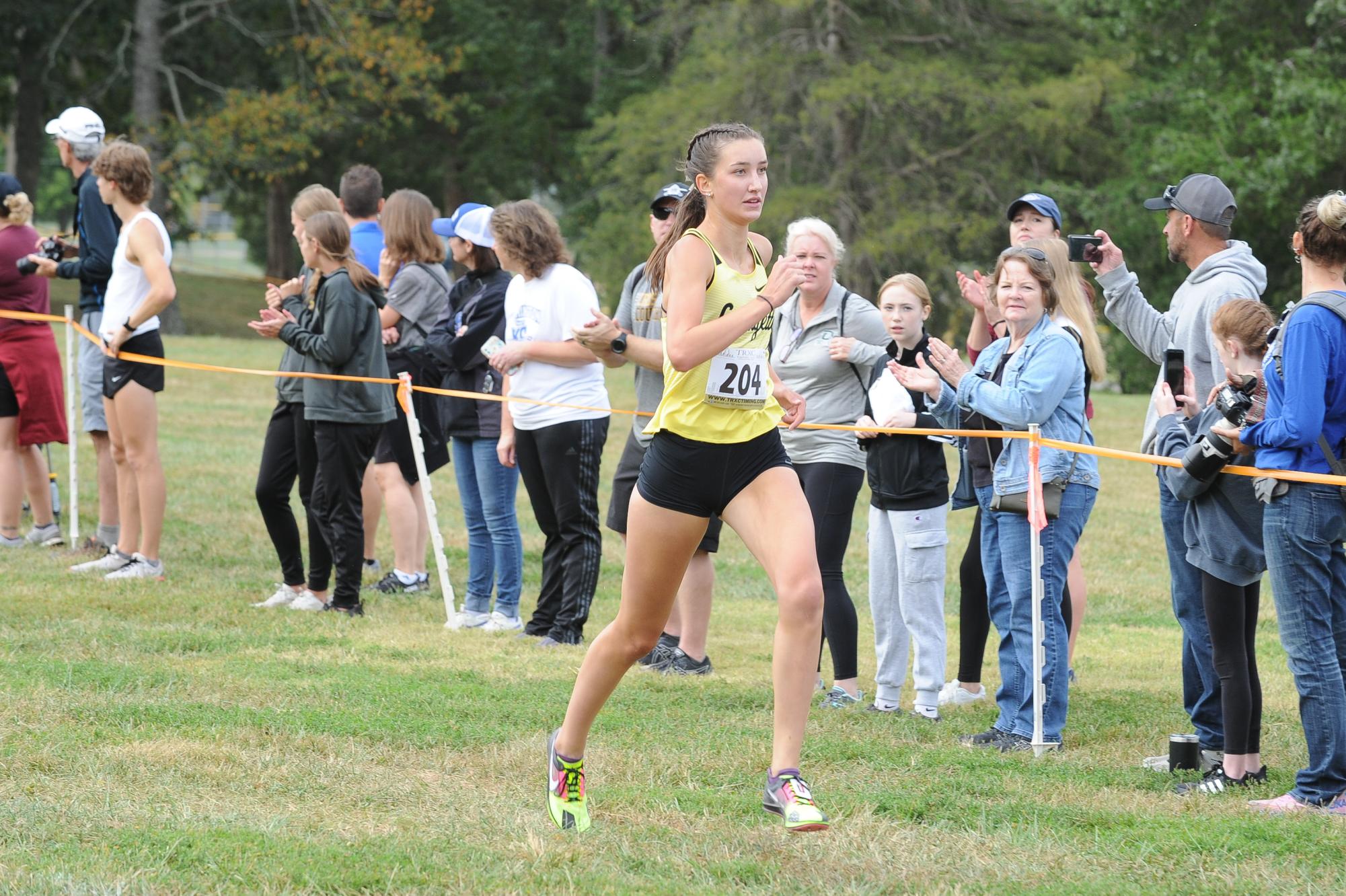 Sophomore Alexis Sandberg runs in the Festus Bowles Invitational, Sept. 16, 2023. Sandberg and sophomore Kelly Archambeault will be players to watch this season, according to Coach Harmon.