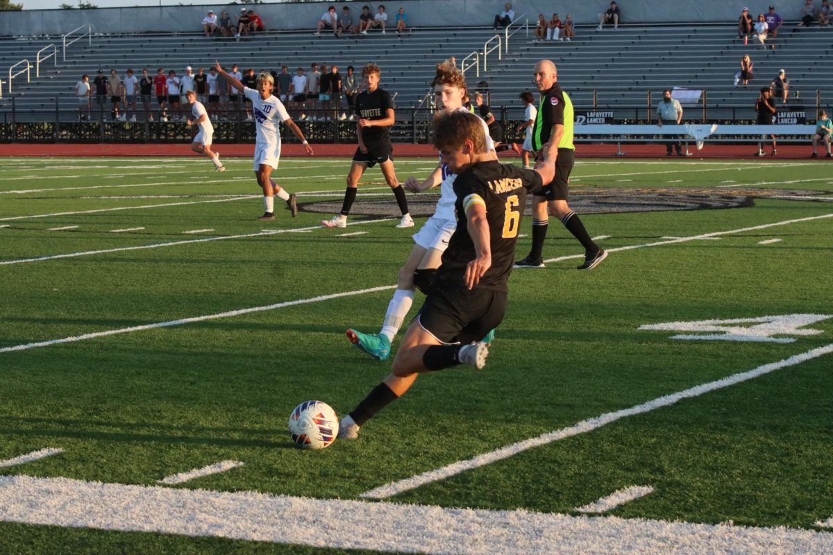 In the Battle of 109, midfielder Sam Kalish lobbed the ball forward to jump start a counterattack for the Lancer. The Lancers lost 1-0 through a late own goal Sept. 17.  
