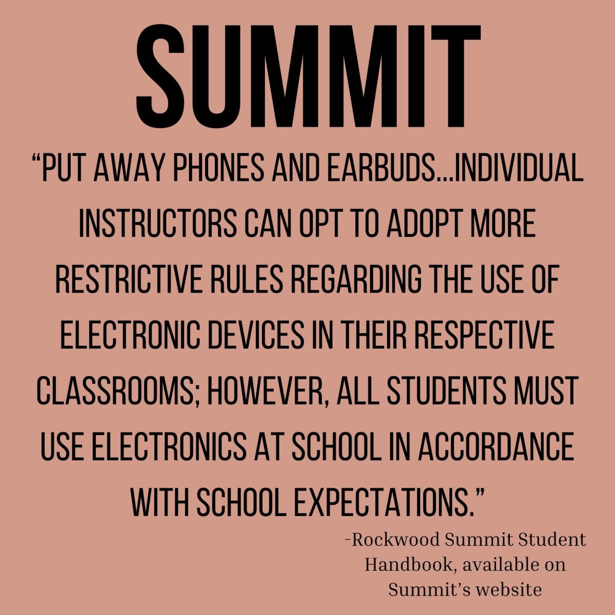 Rockwood Summit shifts toward blanket practice rather than flexible one