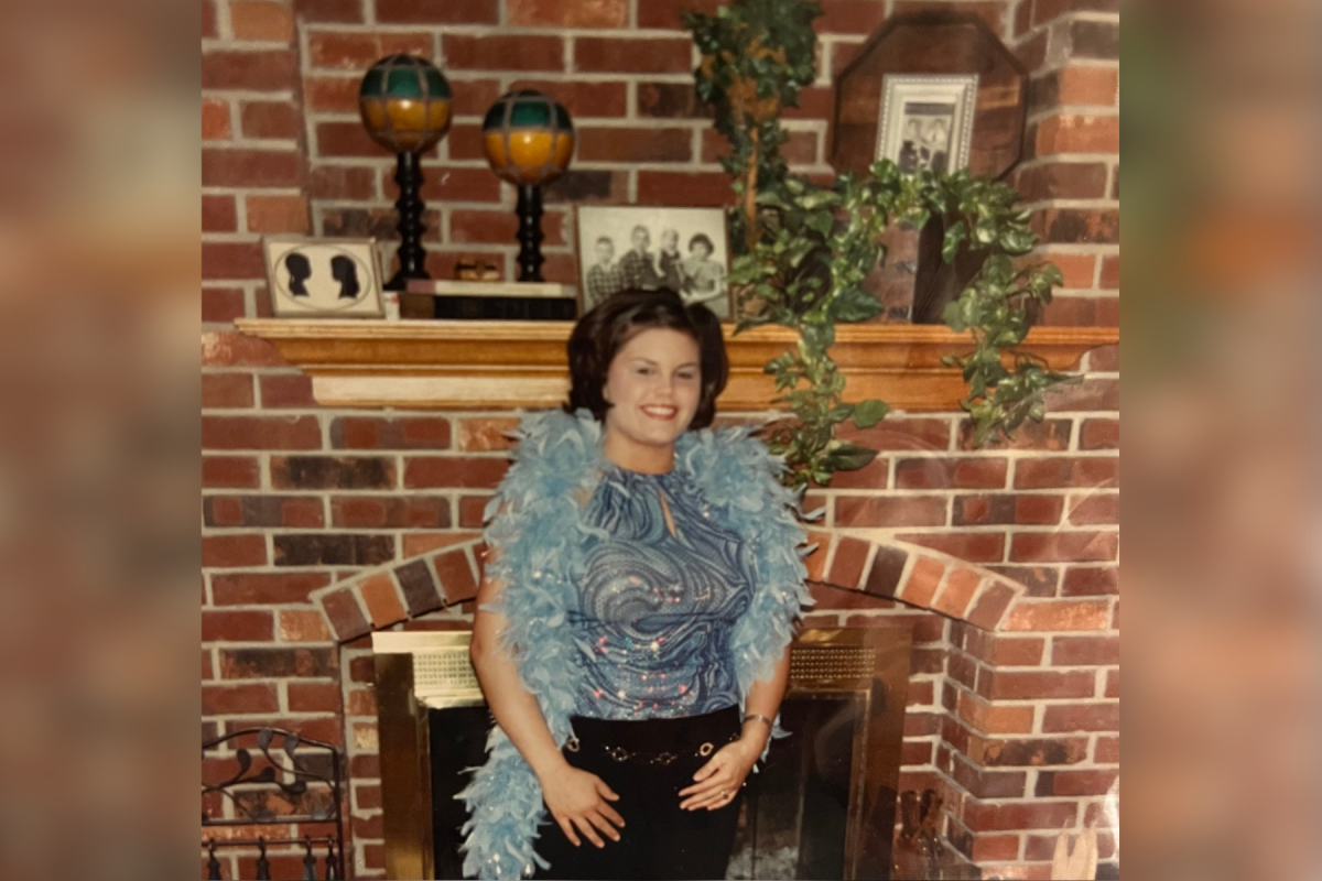 FACS teacher Erin Hagglund poses for a photo before her Homecoming at Eureka High School in 1999.