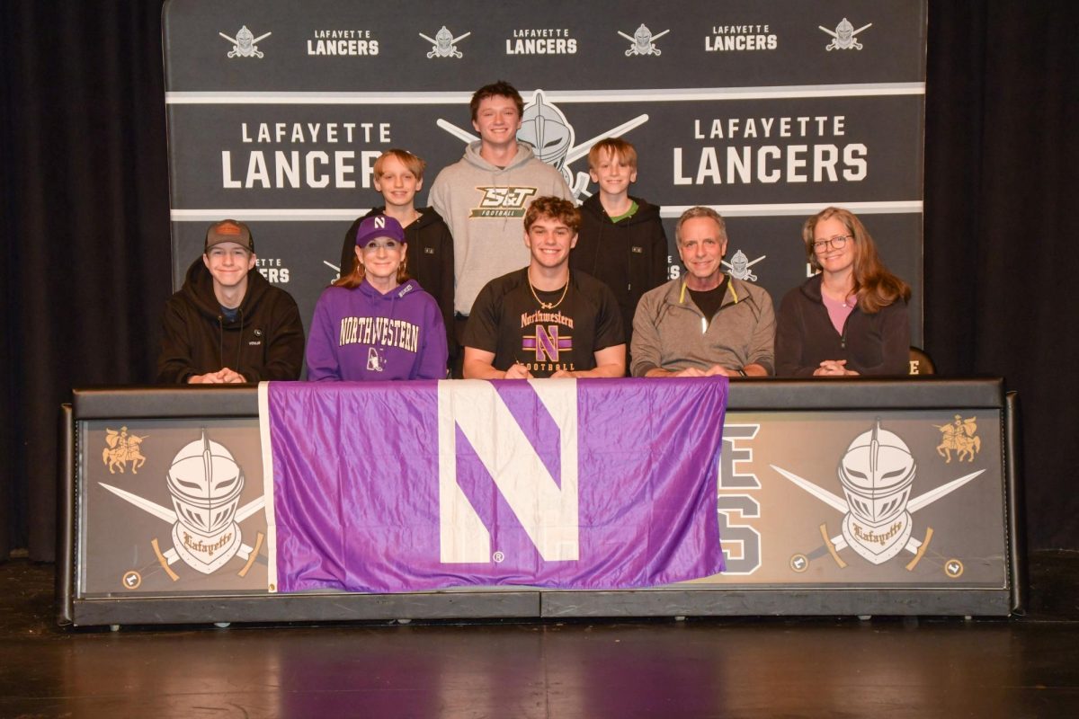 To farther their athletic and educational careers, the Preckel brothers both sign to a collegiate program. senior Jack Preckel will attend Missouri University of Science and Technology to play football and compete in Track & Field. senior Robbie Preckel signs to play football at Northwestern University.  