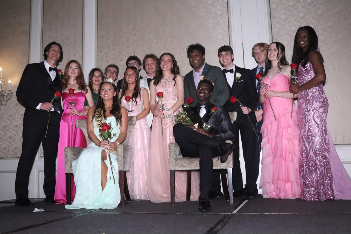 The Prom Court poses for a photo. following the crowning. 