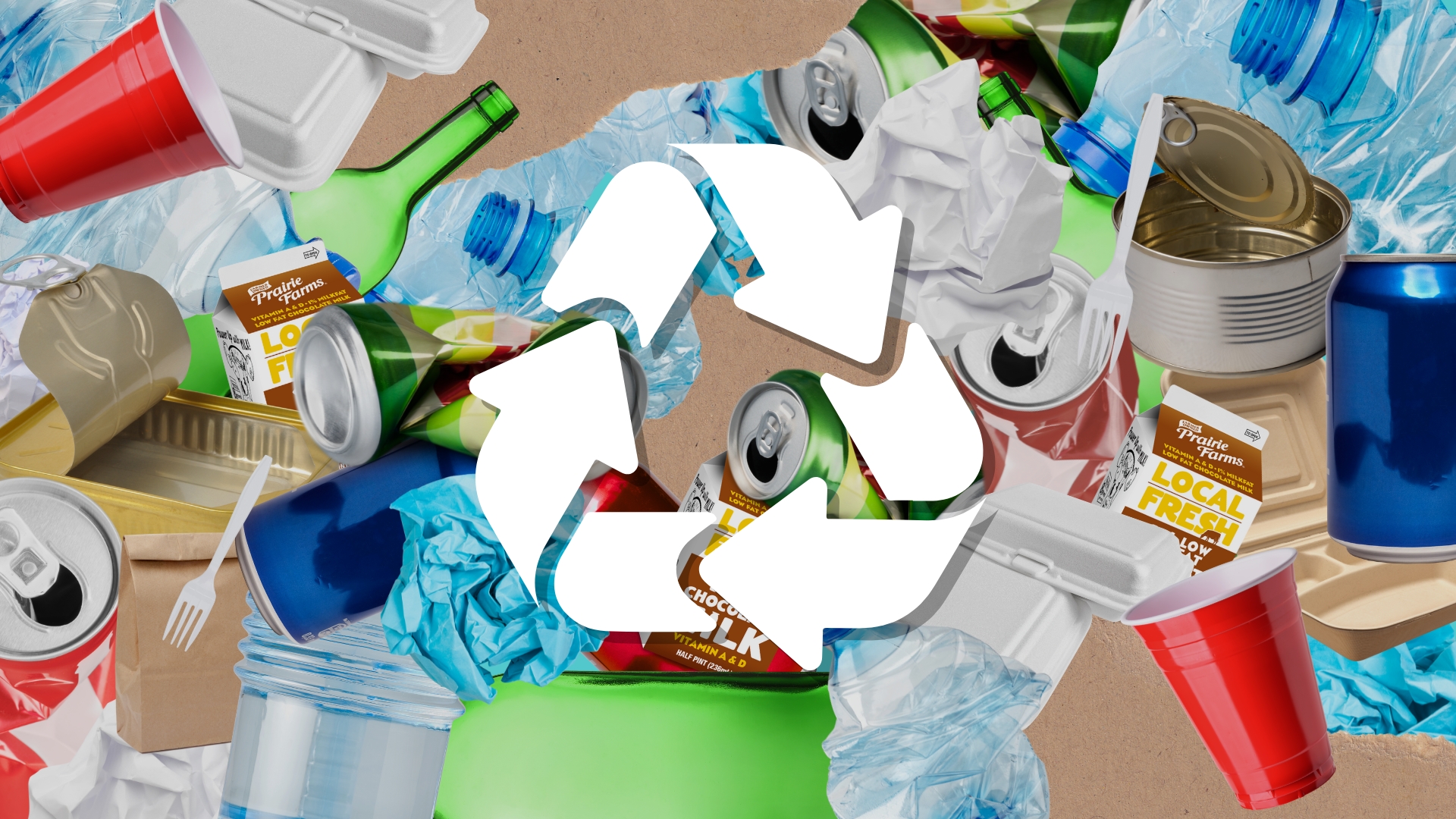 Many students at Lafayette are unaware of what can and can't be recycled. Some recyclable items are paper, cardboard, glass bottles and aluminum cans. Graphic made with Canva by Darby Morel.