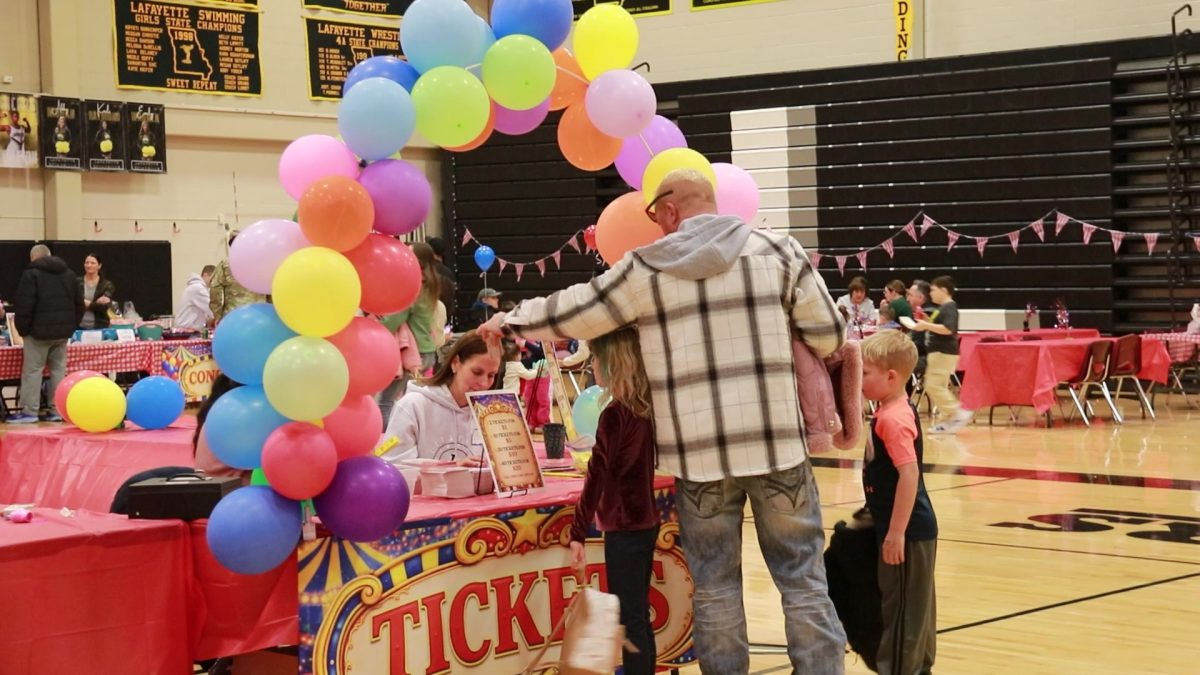 Community members participate in the winter carnival that was run by volunteers.
