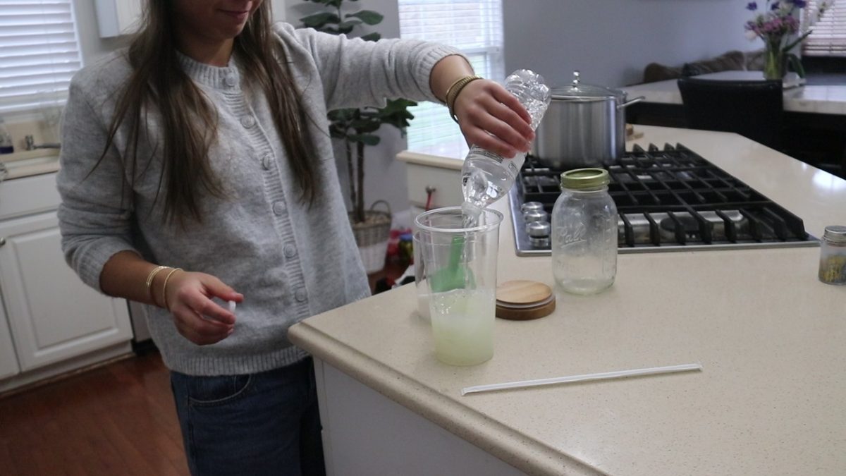 Viktoriia Goncharenko creates a lemonade for her family's business.